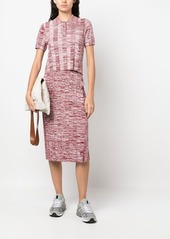 Live The Process distressed-effect pleated skirt