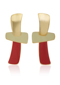 Lizzie Fortunato - Ernesto Gold-Plated Earrings - Orange - OS - Moda Operandi - Gifts For Her