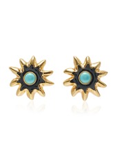 Lizzie Fortunato - Helios Turquoise Gold-Plated Earrings - Green - OS - Moda Operandi - Gifts For Her