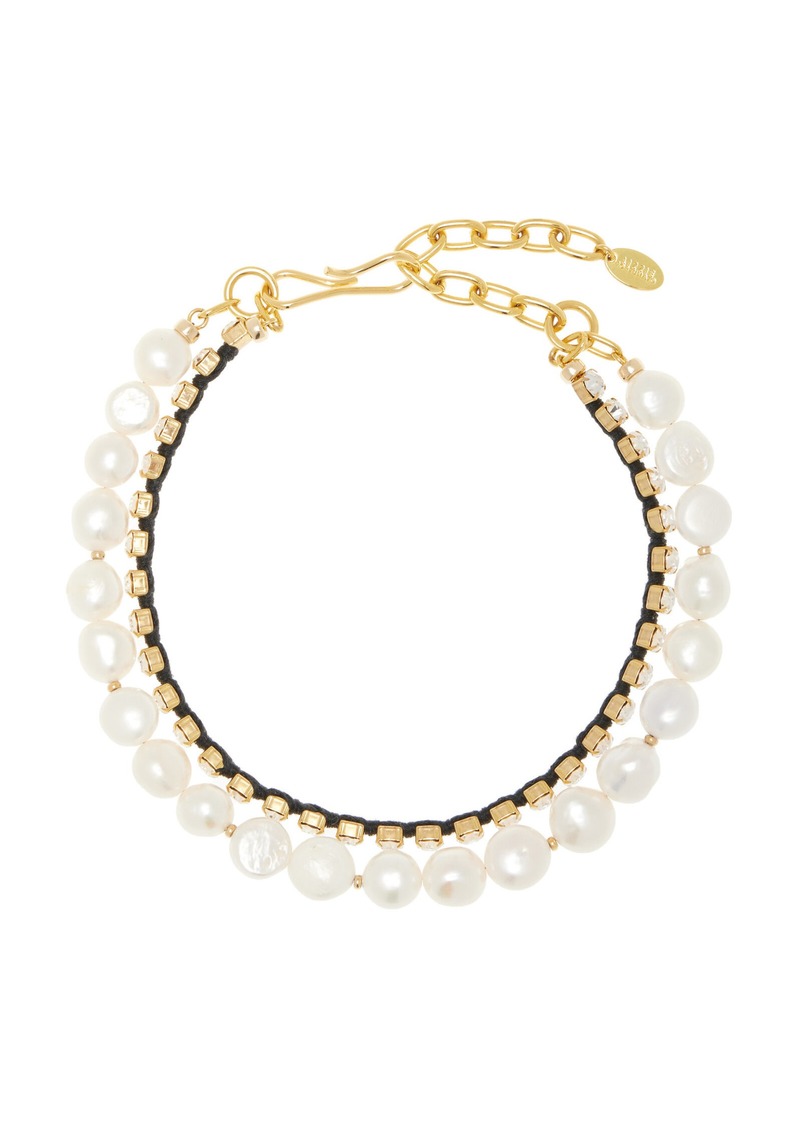 Lizzie Fortunato - Lagoon II Pearl; Crystal Necklace - Neutral - OS - Moda Operandi - Gifts For Her