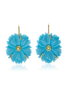Lizzie Fortunato - New Bloom Turquoise Gold-Plated Earrings - Blue - OS - Moda Operandi - Gifts For Her