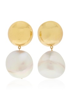 Lizzie Fortunato - Rodan Pearl Gold-Plated Earrings - Gold - OS - Moda Operandi - Gifts For Her