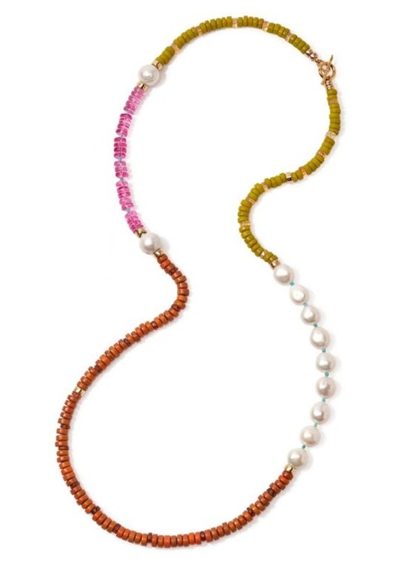 Lizzie Fortunato Cabana Cultured Pearl Beaded Necklace