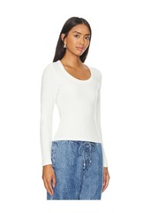 LNA Crown Waffle Scoop Long Sleeve Top