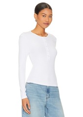 LNA Dalston Ribbed Henley Top