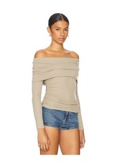 LNA Liya Ribbed Fold Over Top