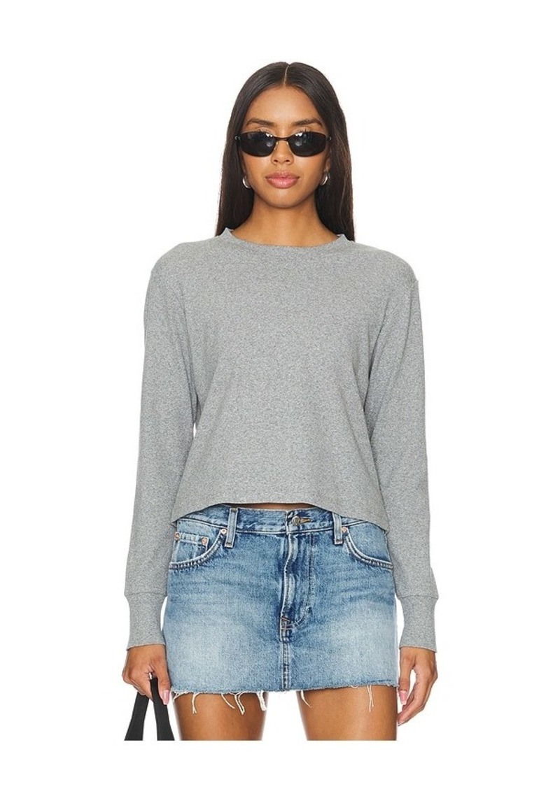 LNA Long Sleeve Cotton Rib Crew Tee