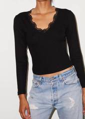 LnA Naomi Lace Long Sleeve In Black