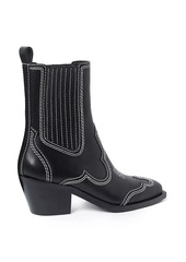 Loeffler Randall Agnes Western Leather Ankle Boots