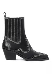 Loeffler Randall Agnes Western Leather Ankle Boots