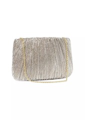 Loeffler Randall Brit Metallic Pleated Clutch-On-Chain