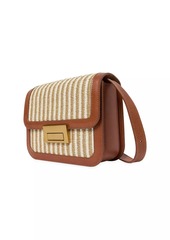 Loeffler Randall Desi Raffia & Leather Crossbody Bag