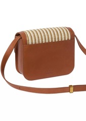 Loeffler Randall Desi Raffia & Leather Crossbody Bag