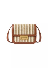 Loeffler Randall Desi Raffia & Leather Crossbody Bag