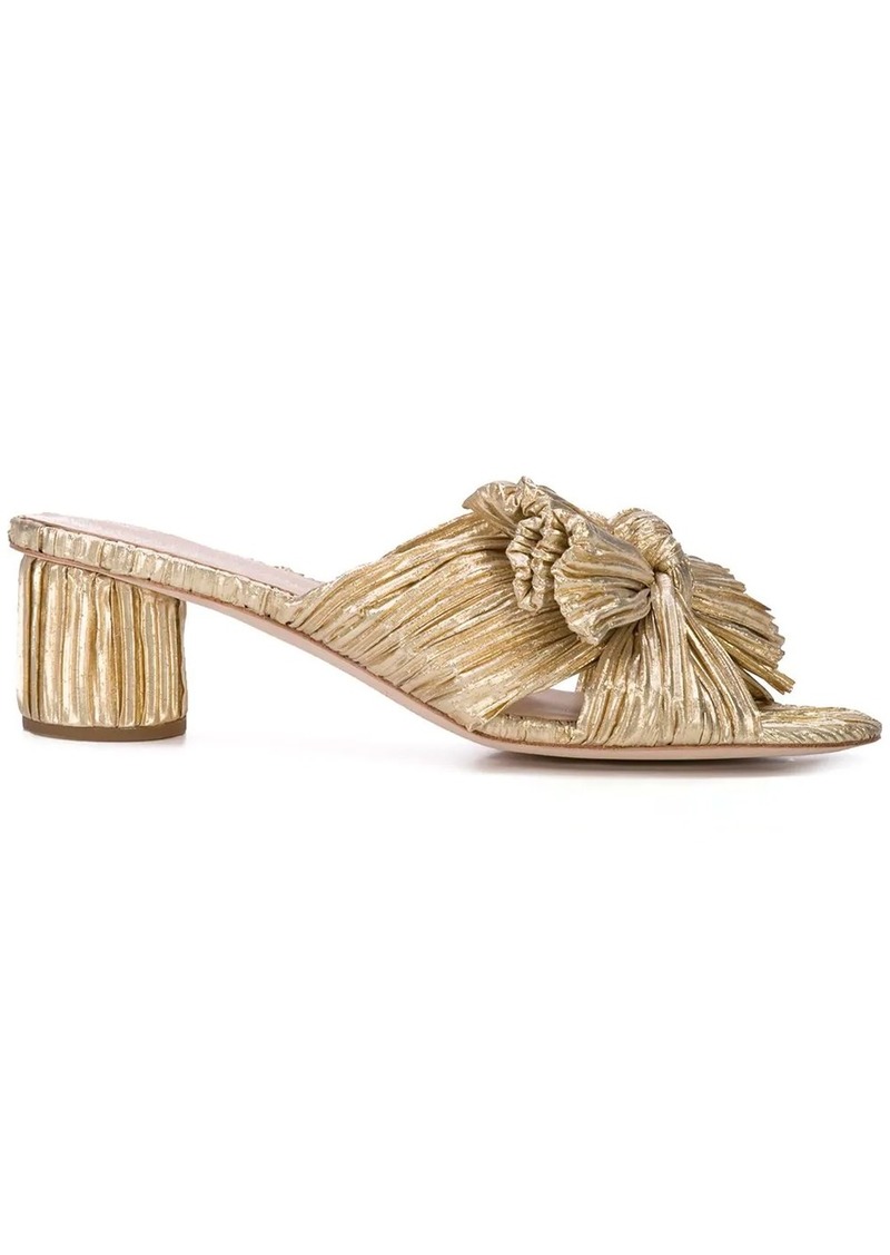 Loeffler Randall Emilia pleated knot mules