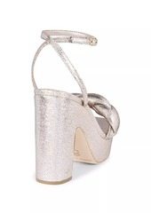 Loeffler Randall Fae Metallic Braided-Strap Platform Sandals