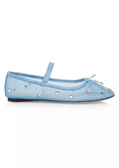 Loeffler Randall Leonie Crystal Mesh Ballet Flats