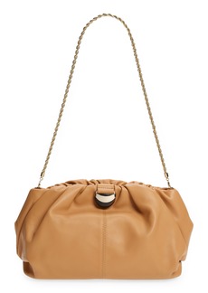 Loeffler Randall Analeigh Oversize Leather Clutch in Dune at Nordstrom