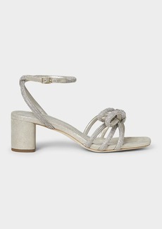 Loeffler Randall Mikel Strass Bow Ankle-Strap Sandals