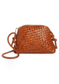 Loeffler Randall Mini Woven Leather Crossbody Bag in Timber Brown at Nordstrom