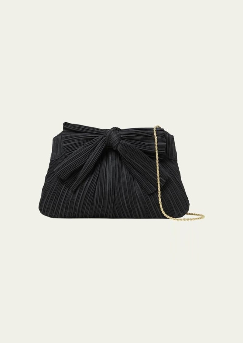 Loeffler Randall Rayne Bow Pleated Clutch Bag