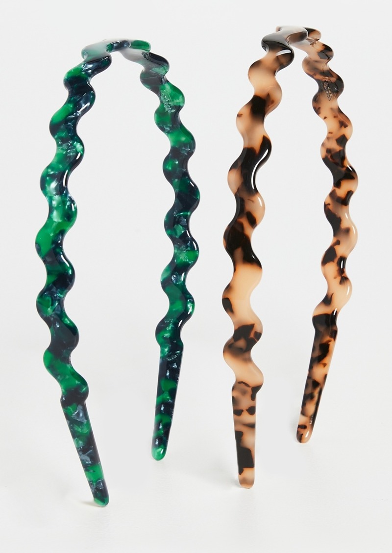Loeffler Randall Rhona Wavy Resin Headband Set