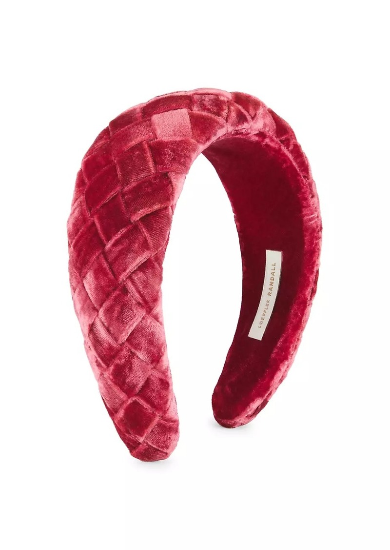 Loeffler Randall Marina Braided Velvet Headband