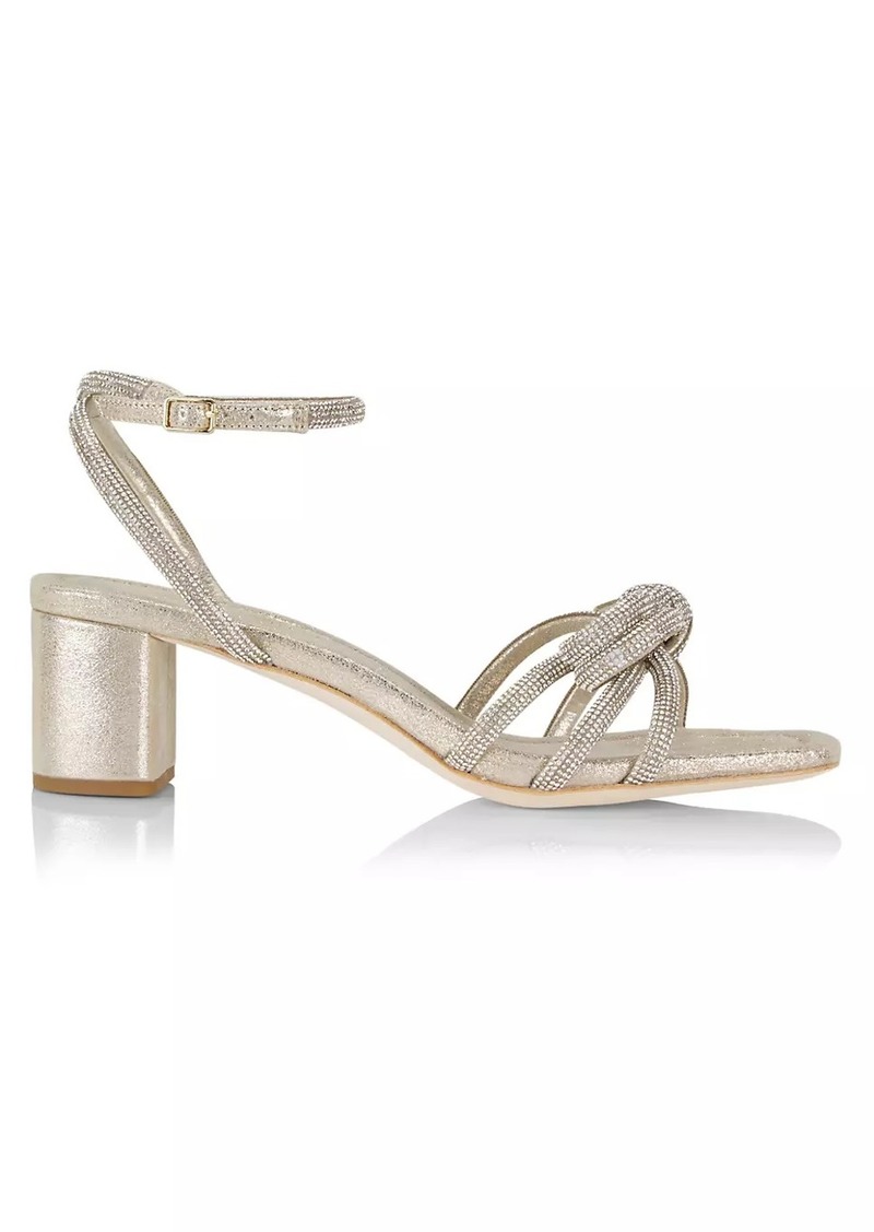 Loeffler Randall Mikel Crystal-Embellished Suede Sandals