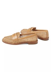 Loeffler Randall Rachel Crochet Raffia Loafers