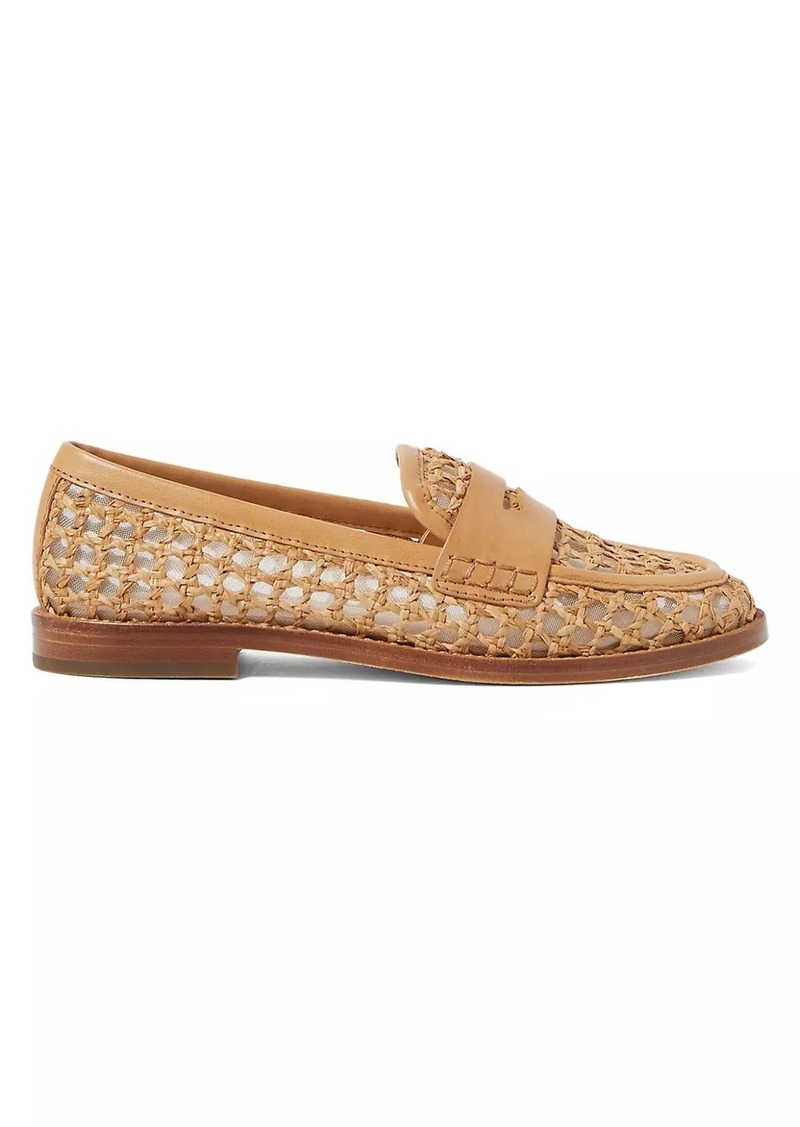 Loeffler Randall Rachel Crochet Raffia Loafers