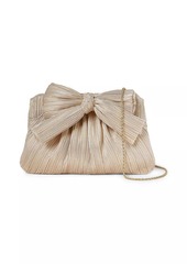 Loeffler Randall Rayne Pleated Lamé Bow Clutch