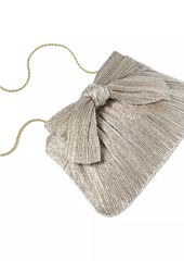 Loeffler Randall Rayne Pleated Lamé Bow Clutch