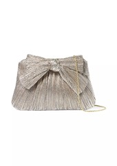 Loeffler Randall Rayne Pleated Lamé Bow Clutch