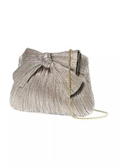 Loeffler Randall Rayne Pleated Lamé Bow Clutch