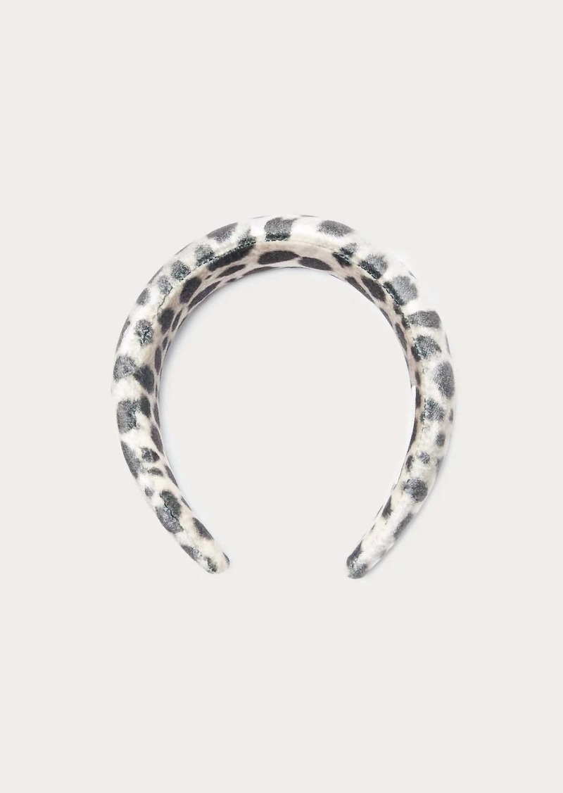 Loeffler Randall Women's Bellamy Headband In Leopard Velvet