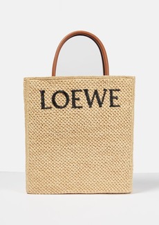Loewe Standard A4 raffia tote bag