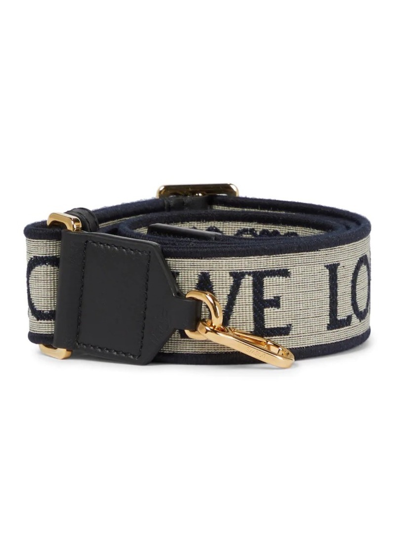 Loewe Anagram leather-trimmed bag strap