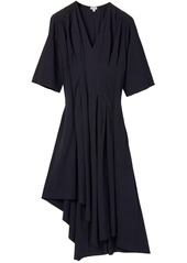 Loewe Asymmetric Pleated Stretch Viscose Dress