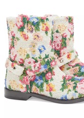 Loewe Campo Beaded Leather Biker Boots