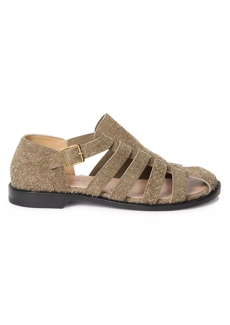 Loewe Campo Brushed Suede Sandals