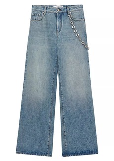 Loewe Chain-Link Wide-Leg Jeans