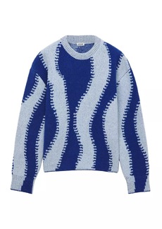 Loewe Colorblocked Wool-Blend Sweater