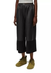 Loewe Cropped Leather Trousers