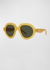 Loewe Curvy Logo Round Acetate Sunglasses 