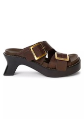 Loewe Ease Heel 90MM Leather Slides