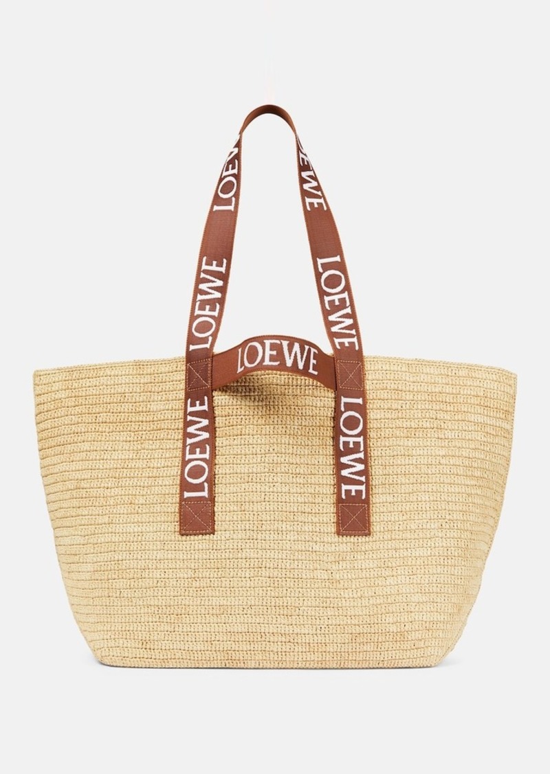 Loewe Fold Shopper raffia basket bag