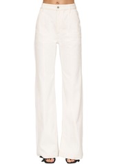 Loewe High Waist Cotton Denim Flared Jeans