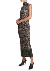 Loewe Illusion Stretch Cotton Knit Maxi Dress