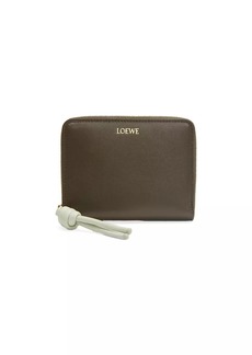 Loewe Knot Compact Zip-Around Bifold Wallet