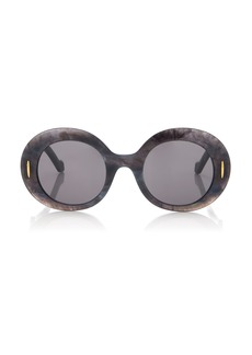 Loewe - Anagram Oversized Round-Frame Acetate Sunglasses - Black - OS - Moda Operandi